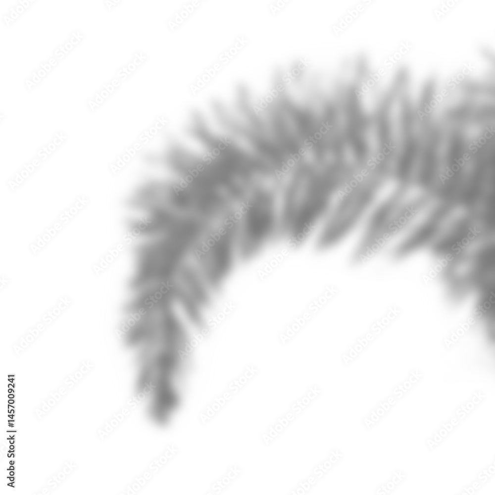 Poster leaf shadow overlay effect mock up with soft gradient edges creates natural and realistic look for d