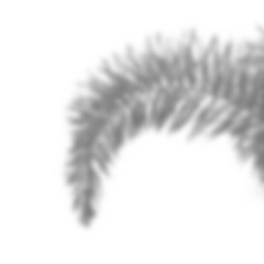 Leaf shadow overlay effect mock up with soft gradient edges creates natural and realistic look for design presentations or creative projects enhancing visual appeal