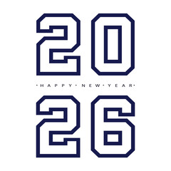 Happy new year 2026 design concept, Happy NewYear Greeting Card 3d Number. Happy new year 2026 cover design, for banners, posters, backgrounds and greetings.