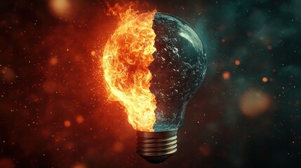 Burning and cooling lightbulb