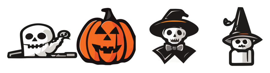 Set Happy Halloween Icons