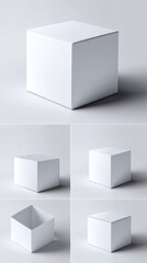 Blank white gift box mockup