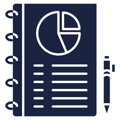 graphical book icon blue style
