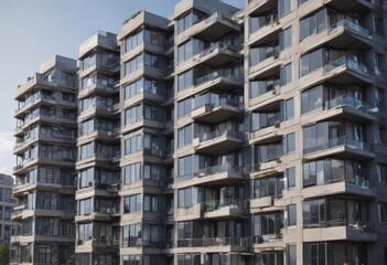 Stack of contemporary interconnected building units ,  system,  technology