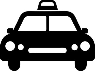 yellow taxi car. Yellow taxi car Vector illustration in flat design. isolated on white background