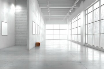 Modern Empty Gallery Interior Design