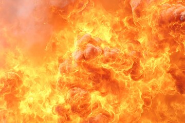Obraz premium Explosive Fire and Smoke Explosion