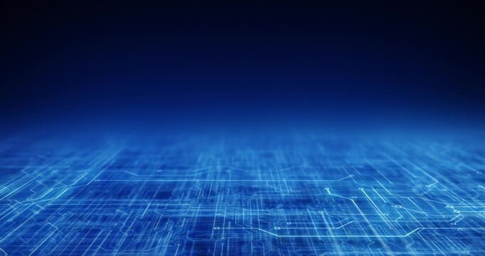 Blue abstract line digital technology background for modern tech and digital projects. Perfect for presentations, websites, and futuristic visuals. 3D rende