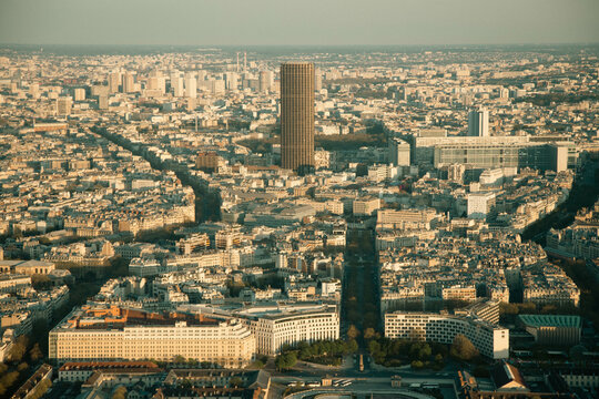aerial view of paris