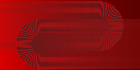 Red abstract background with glowing geometric lines. Modern shiny red gradient diagonal rounded lines pattern. Futuristic technology concept. Suit for poster, cover, banner, presentation, website
