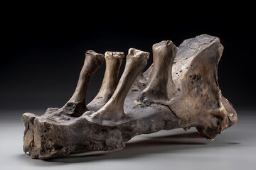 Obraz premium Fossil prehistoric animal bones