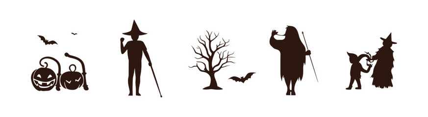 Set Happy Halloween Icons