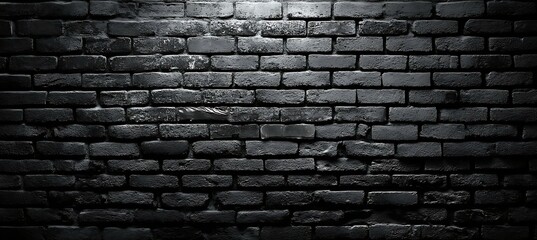 Fototapeta premium Dark Gray Brick Wall Background