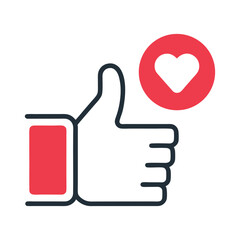 Social Media Like Heart Symbol Vector.