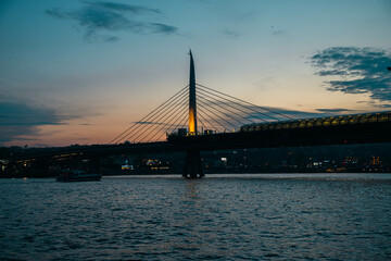 bosphorus bridge at night istanbul turkey