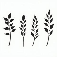 Naklejka premium Detailed black and white illustrations of various arranged in artistic composition.......