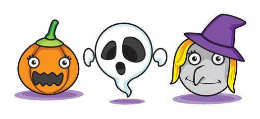Set Happy Halloween Icons