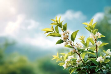 Obraz premium Spring Blossoms Against a Soft Sky