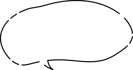 ふわっとしゃべるシンプルふきだし(しっぽ右)