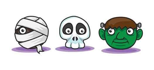 Set Happy Halloween Icons