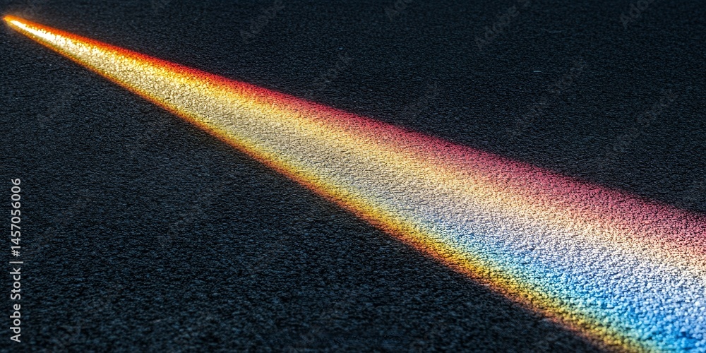 Poster a vibrant rainbow spectrum cast diagonally across a dark textured surface a captivating display of l