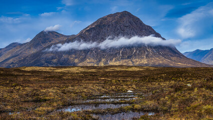 Low cloud around Buachaille Etive Mor in the Scottish Highlands © Andrew