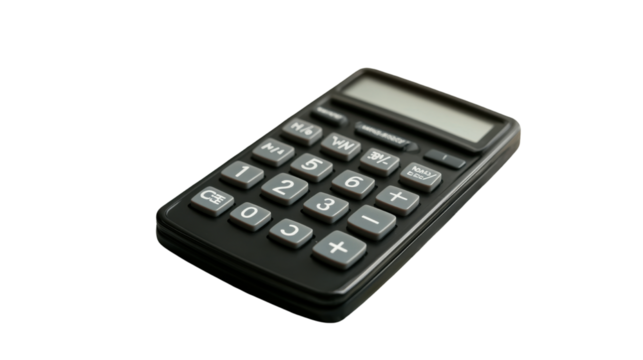 Modern Electronic Calculator Isolated on White Background for Office and School Use