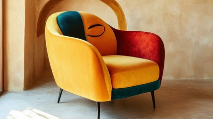 Colorful Mid-Century Modern Armchair