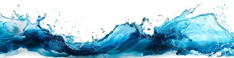 Abstract Blue Water Splash Art