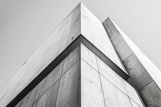 Fototapeta a black and white photo of a building