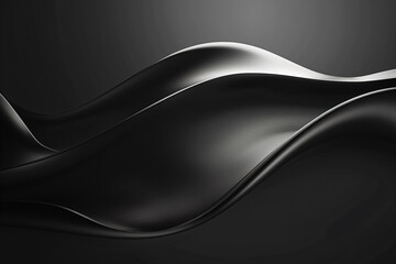 Obraz premium a black and white abstract background with smooth lines