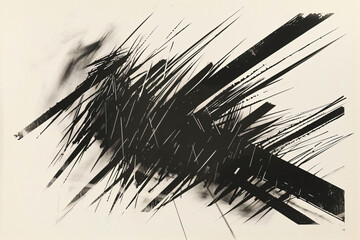 a black and white photo of a black and white painting