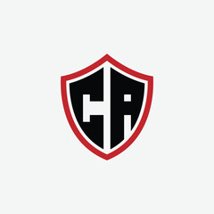 Obraz premium 606 shield logo shape letter alphabet educational learning C A