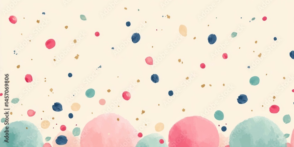 Poster abstract colorful circles and dots background design