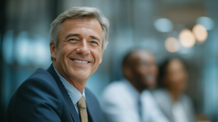 Fototapeta premium A professional informal meeting in a modern office space