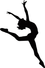 silhouette of a woman dancing