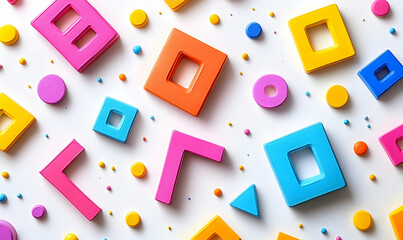 Colorful geometric shapes pattern