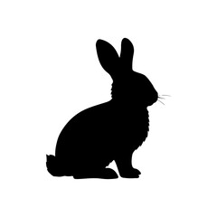 Obraz premium Bunny silhouette icon vector flat design.