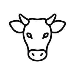 Creative cow head line art illustration
