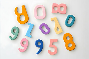 Naklejka premium Colorful numbers educational image