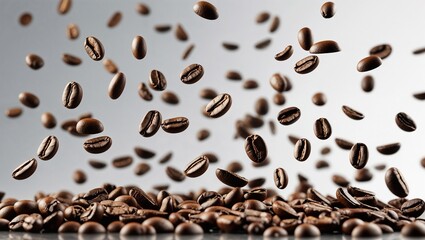 Coffee Beans in Motion