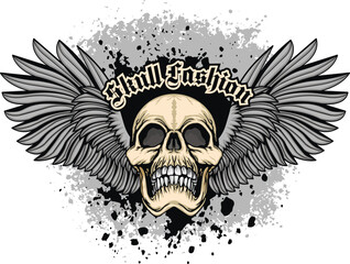 gothic sign with skull, grunge vintage design t shirts
