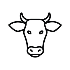 Amazing cow head line art illustration