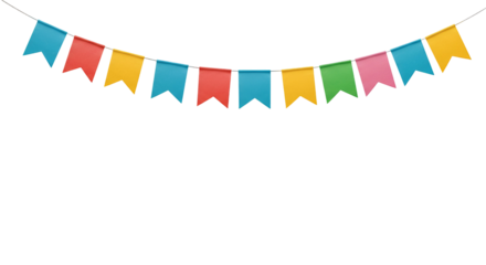 Bandeirinhas juninas tradicionais (sem fundo)