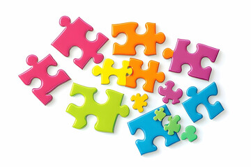Colorful puzzle pieces