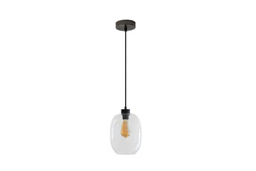 Modern pendant light isolated on white background