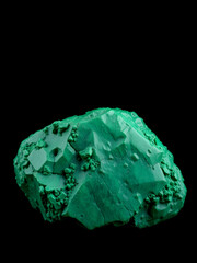 Fototapeta premium Malachite isolated on black background