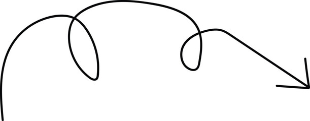 Collection hand drawn arrows.