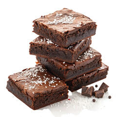 stack of chocolate brownies vector