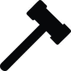 Hammer icon isolated on white background